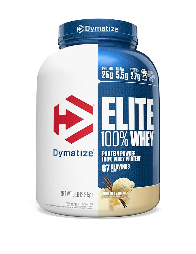 Dymatize Nutrition Elite 100% Whey Protein | Whey Protein Powder | 5 Lbs